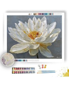 ELEGANT WHITE LOTUS - Paint by Numbers Full Kit