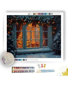 CHRISTMAS WINDOW - Paint by Numbers Full Kit