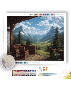 MOUNTAIN CABINVIEW - Paint by Numbers Full Kit