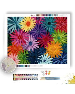 DOODLE FLOWER BURST - Paint by Numbers Full Kit