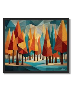 GEOMETRIC FOREST - FRAMED