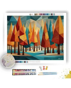 GEOMETRIC FOREST - Paint by Numbers Full Kit