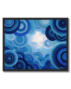 MODERN SKY CIRCLES - FRAMED