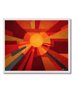 MODERN SUN ABSTRACT - FRAMED