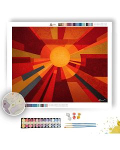 MODERN SUN ABSTRACT - Paint by Numbers Full Kit