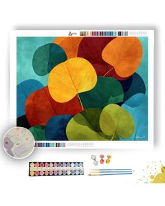 MODERN LEAF SHAPES - Paint by Numbers Full Kit