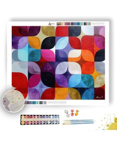 MODERN PETAL GRID - Paint by Numbers Full Kit