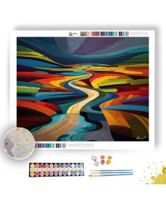 MODERN PATH LINES - Paint by Numbers Full Kit