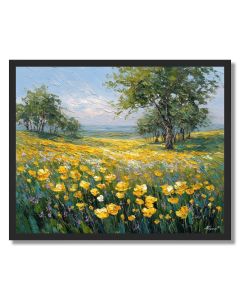 MEADOW OF CITRINE LIGHT - FRAMED