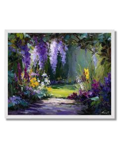 GARDEN IN VIOLET SHADE - FRAMED