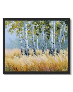 BIRCH TREES OF SILVER MORNING - FRAMED