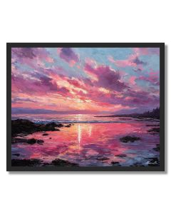 COASTAL CARNATION SKY - FRAMED