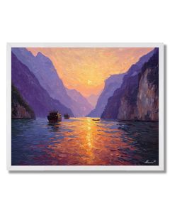 THREE GORGES GOLDEN RIVER - FRAMED