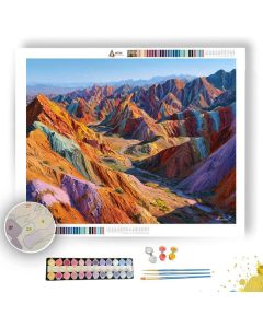 RED CLIFFS OF DANXIA LAND - Paint by Numbers Full Kit