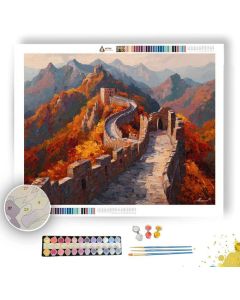 WINDING PATH OF THE DRAGON WALL - Paint by Numbers Full Kit
