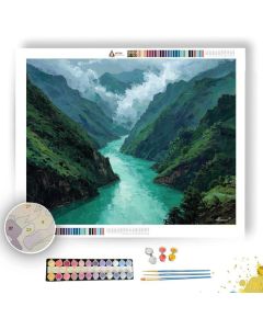 JADE RIVER THROUGH YUNNAN - Paint by Numbers Full Kit