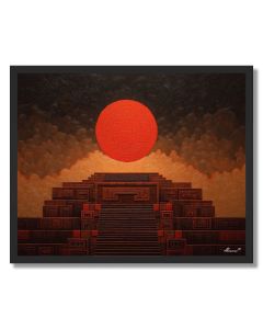 AZTEC BLOOD MOON - FRAMED