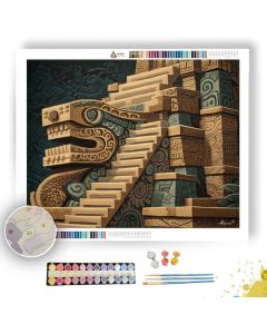 TEMPLE OF FEATHERED SERPENT - Paint by Numbers Full Kit