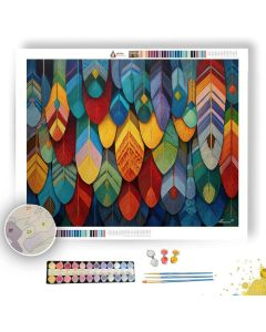 RAINBOW OF FEATHERS - Paint by Numbers Full Kit