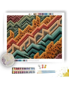 AZTEC RIVER PATTERN - Paint by Numbers Full Kit