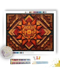 AZTEC SUN ALTAR - Paint by Numbers Full Kit