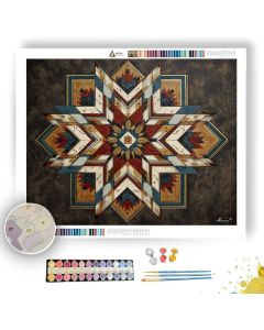 AZTEC STAR GRID - Paint by Numbers Full Kit