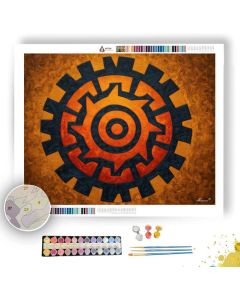 TRIBAL SPIRAL SUN - Paint by Numbers Full Kit