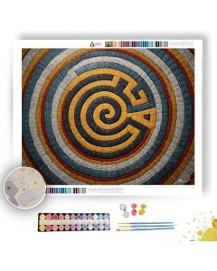 SERPENT SUN MAZE - Paint by Numbers Full Kit