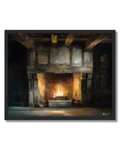 BAROQUE FIREPLACE WARMTH - FRAMED