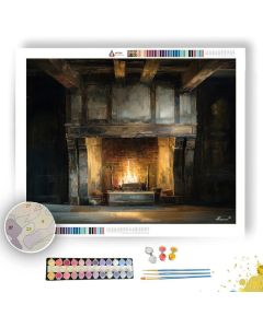 BAROQUE FIREPLACE WARMTH - Paint by Numbers Full Kit