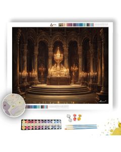 GOLDEN ALTAR GLOW - Paint by Numbers Full Kit