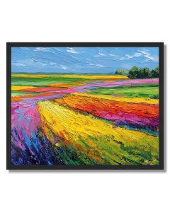 RAINBOW FIELD PANORAMA - FRAMED