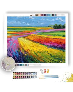 RAINBOW FIELD PANORAMA - Paint by Numbers Full Kit