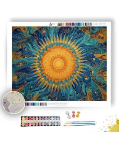 ZEN MANDALA RAYS - Paint by Numbers Full Kit
