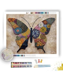 PATTERNED BUTTERFLY PATH - Paint by Numbers Full Kit