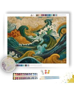 ZEN WAVES COLLIDE - Paint by Numbers Full Kit