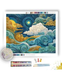 TANGLE SKY SPIRALS - Paint by Numbers Full Kit