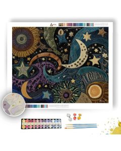 PATTERNED NIGHT SKY - Paint by Numbers Full Kit