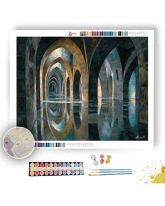 TILTED HALL OF MIRRORS - Paint by Numbers Full Kit