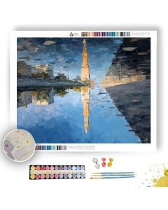 SPLIT TOWER REFLECTION - Paint by Numbers Full Kit