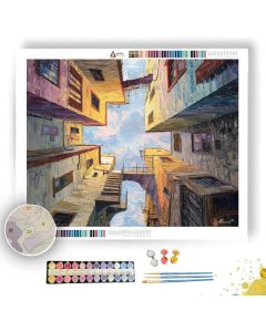 FOLDED STREET PERSPECTIVE - Paint by Numbers Full Kit