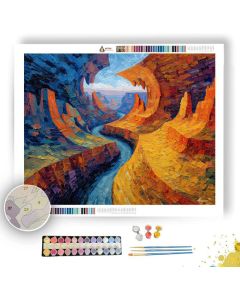 LOOPED CANYON SPLIT - Paint by Numbers Full Kit