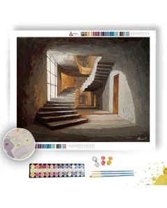 MIRRORED STAIRWELL MIRAGE - Paint by Numbers Full Kit