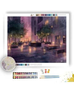 EVENING PLAZA - Paint by Numbers Full Kit