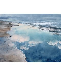 WATERCOLOR SHORELINE REFLECTION