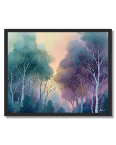 WATERCOLOR FOREST WHISPER - FRAMED
