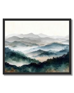 WATERCOLOR QUIET FOOTHILLS - FRAMED