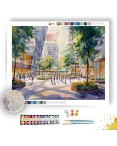 DREAMLIKE PLAZA - Paint by Numbers Full Kit