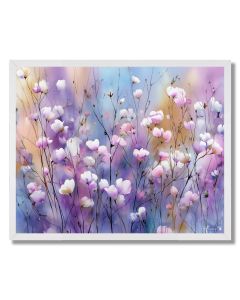 WATERCOLOR BLOSSOM FIELD - FRAMED