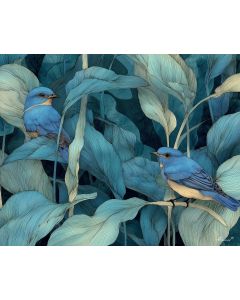 WATERCOLOR BLUEBIRD GLADE